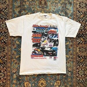 Vintage 1990s Mopar Nationals Drag Racing T shirt  Measure 20.5x28